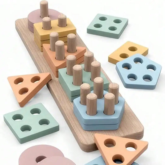 Montessori Shape Sorter Wooden Toy